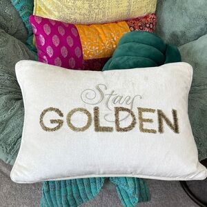 Z Gallerie “Stay Golden” Accent Pillow